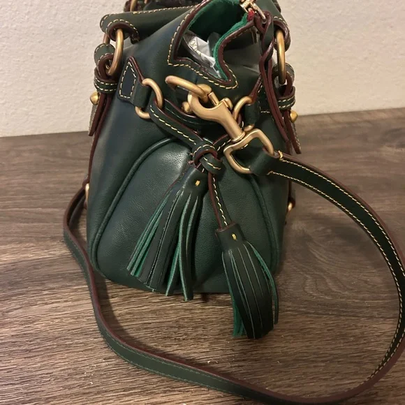 Dooney & Bourke Green Florentine Leather Mini Satchel - Picture 3 of 13